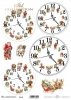 Papier für das Scrapbooking, Weihnachtsuhren*papír pro scrapbooking, vánoční hodiny*papel para álbum de recortes, los relojes de Navidad